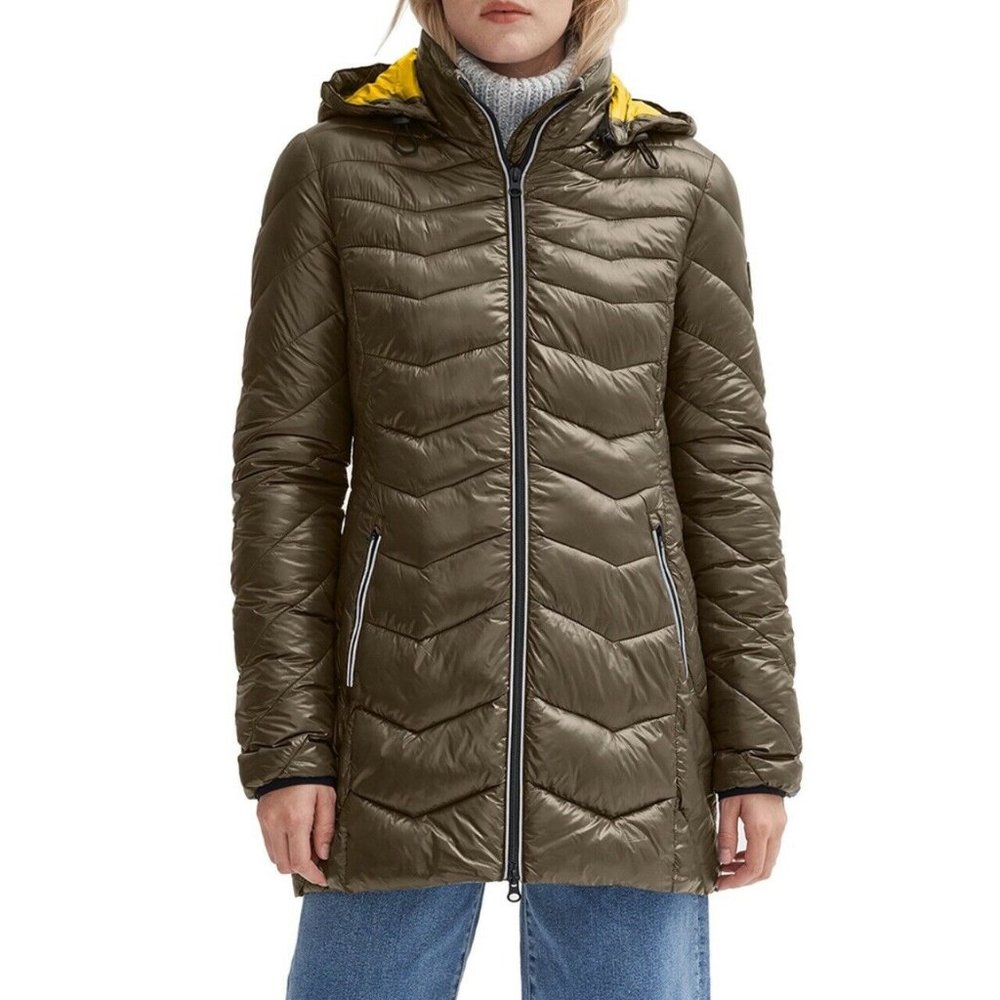 NOIZE Claire Lightweight Puffer Mid Jacket Green
